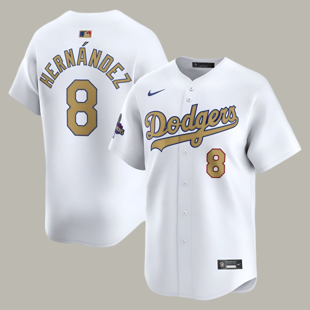 2025 Jersey Bordada "Kike"#8 Kike Hernandez – Transpirable, Secado Rápido