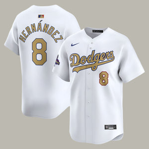 2025 Jersey Bordada "Kike"#8 Kike Hernandez – Transpirable, Secado Rápido