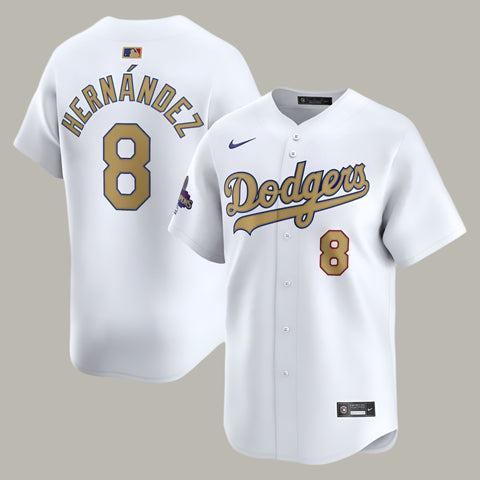 2025 Jersey Bordada "Kike"#8 Kike Hernandez – Transpirable, Secado Rápido