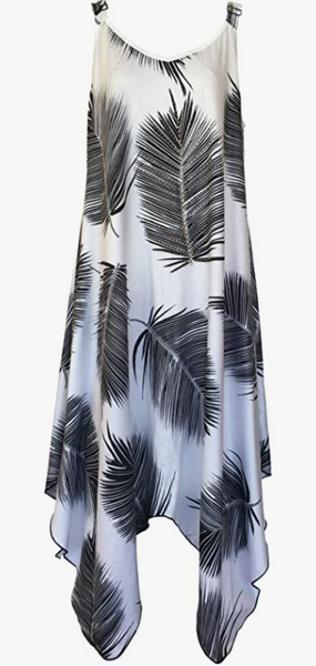 Beachwear - Vestido Largo Maxi Summer Print con correas para los hombros