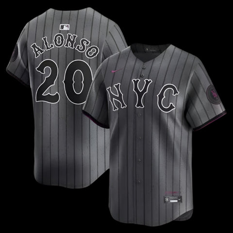 Camiseta City Uniform Nueva York Mets "El Oso Polar" #20 – Transpirable, Secado Rápido