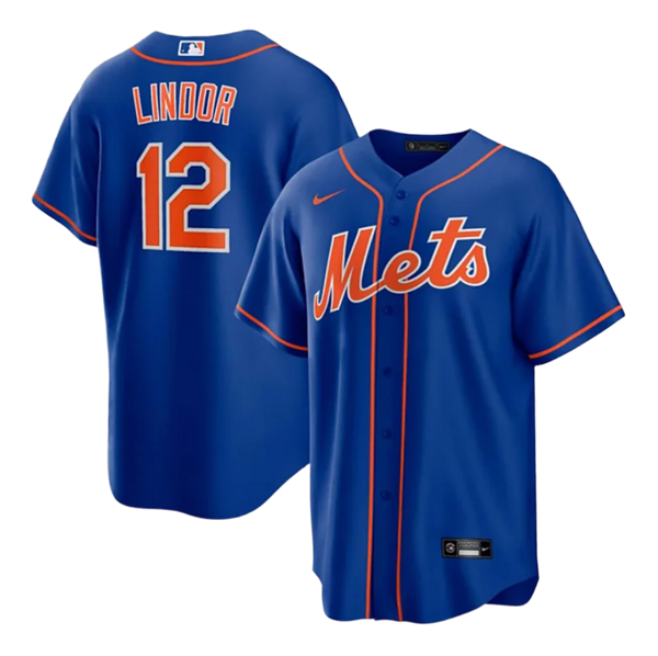 Camiseta Azul Nueva York Mets "El Capitan" #12 – Transpirable, Secado Rápido