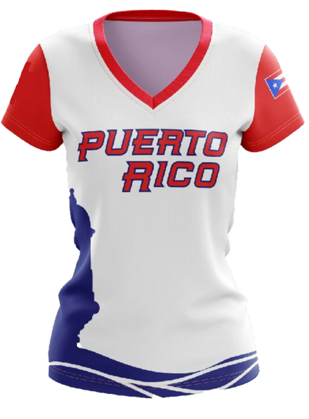 2023 Puerto Rico V Neck Ladies T Shirt