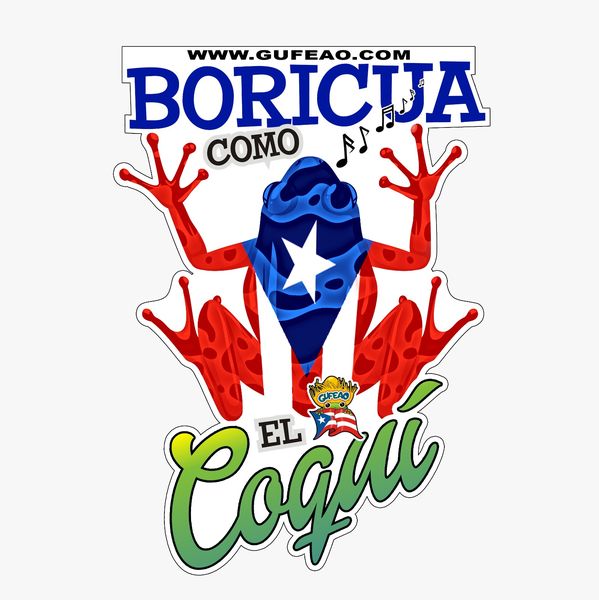 Calcomania Boricua como el Coqui